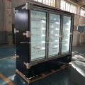 supermarket upright glass door display freezer cabinet